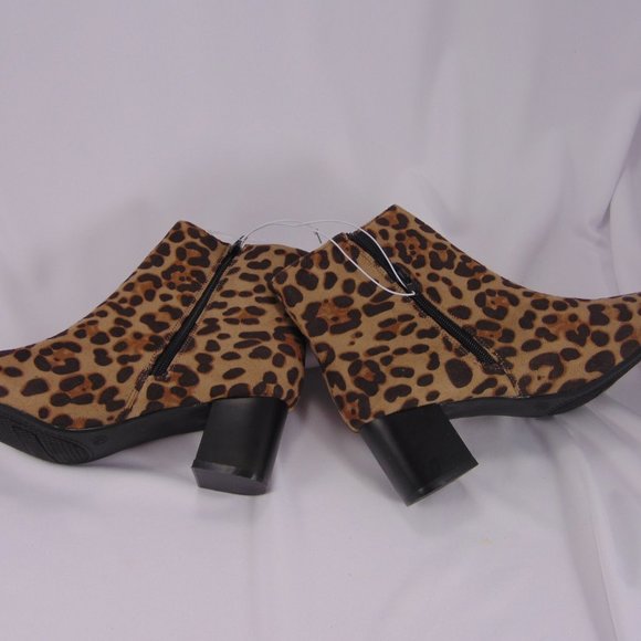 Animal Print Ankle Boots NWOT - Picture 5 of 9